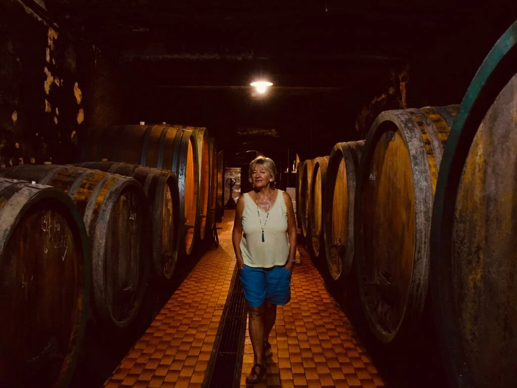 Visiting the 100 year old cellars