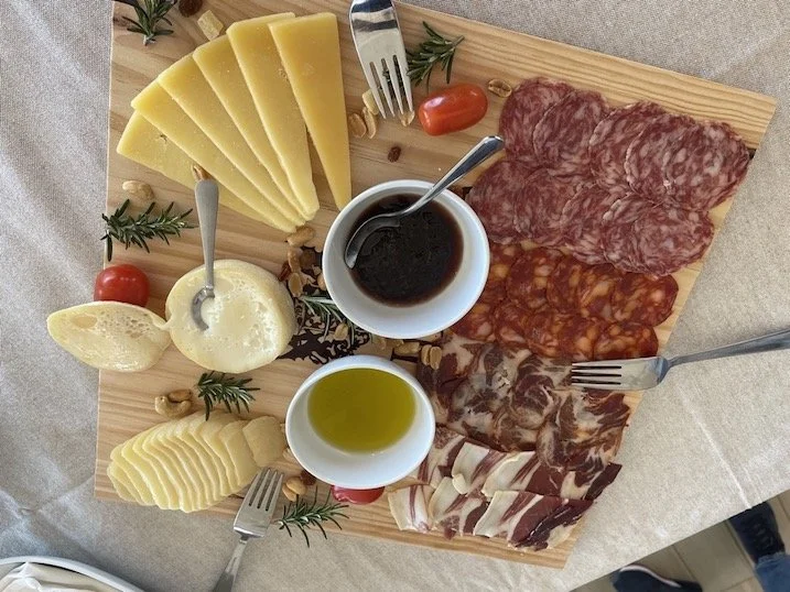 Pork meats, cheeses & olive oil