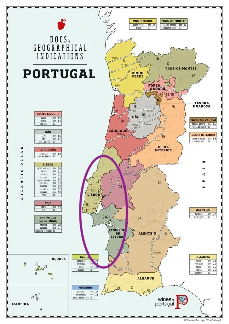 Lisboa and Setubal peninsula wine regions