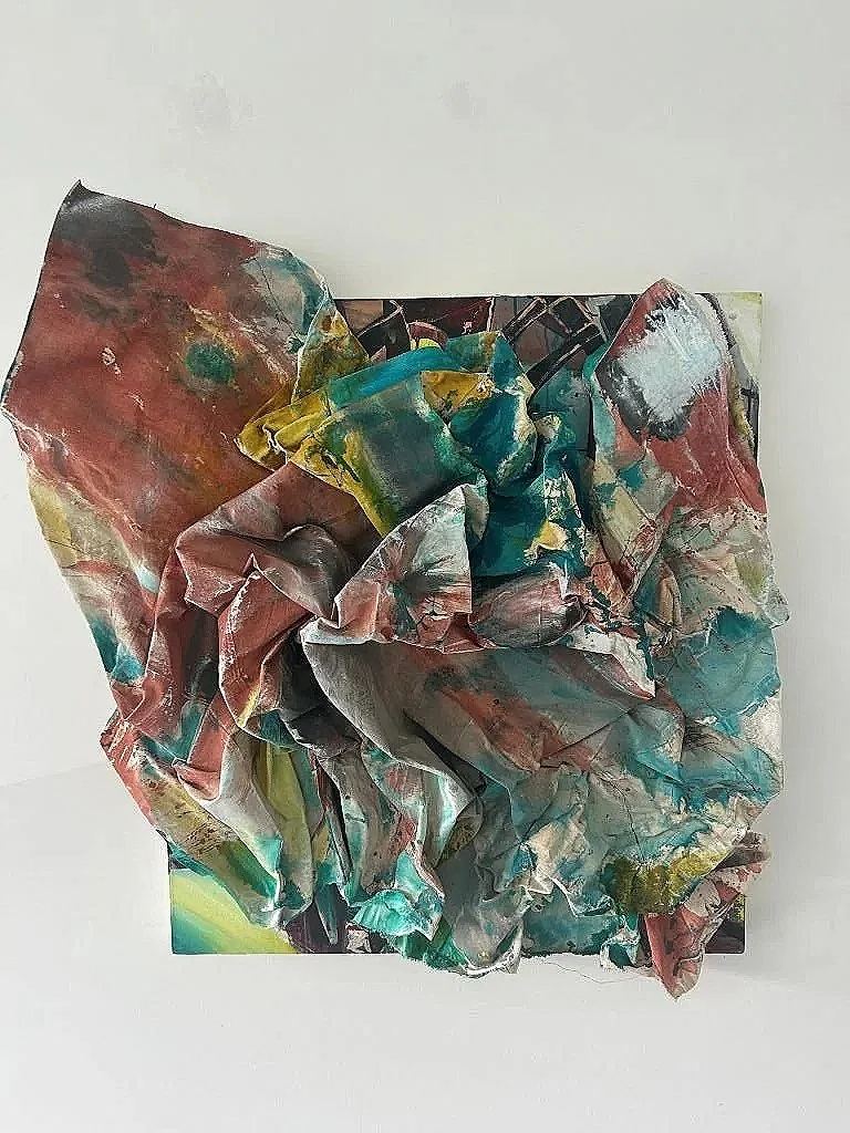 Abstract relief painting