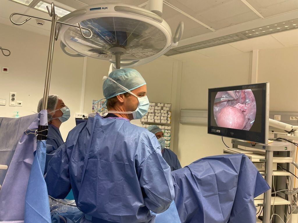 2021 - doc. Rušavý participates in laparoscopic pelvic floor surgeries in Paris