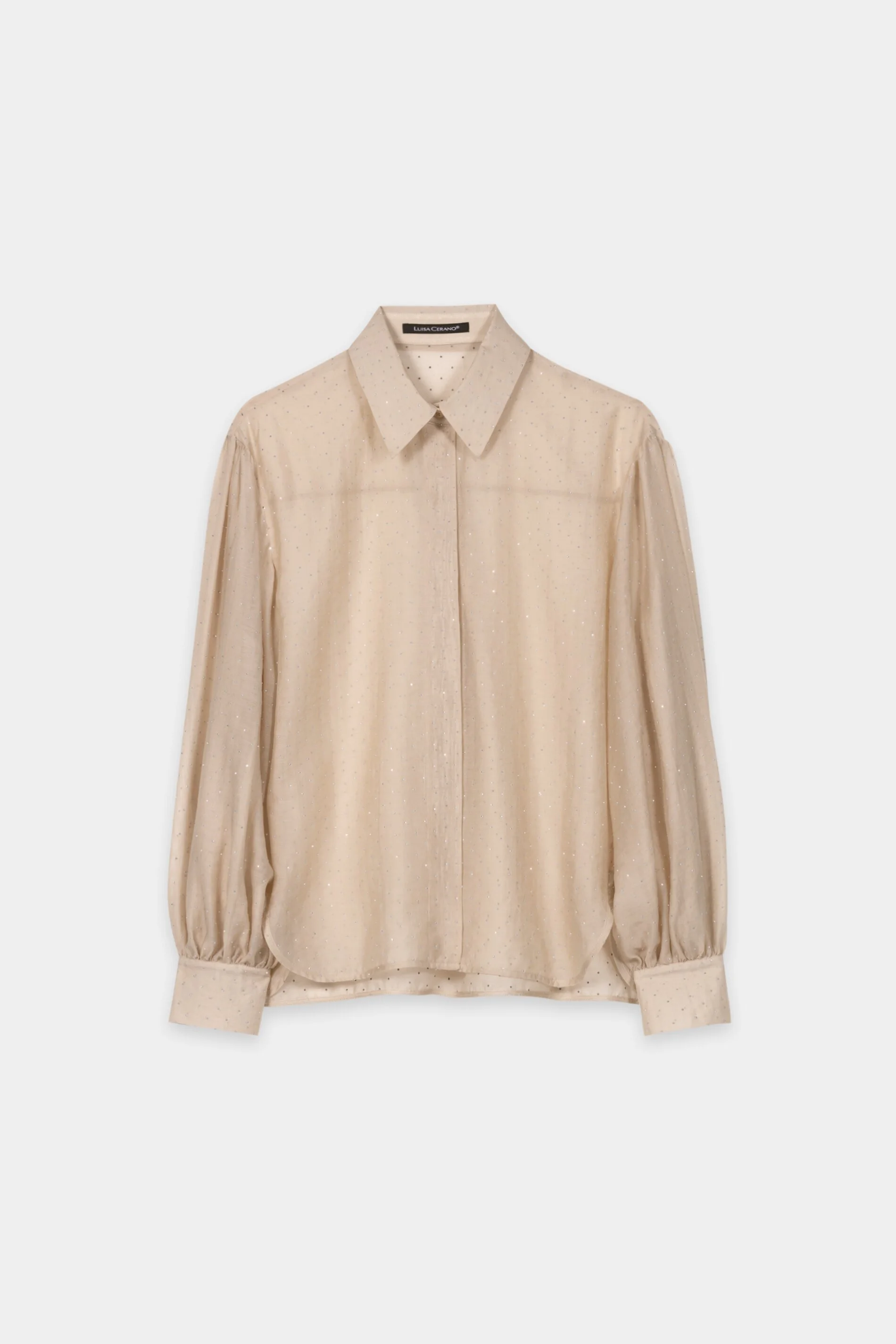 Hemdbluse mit Glitzersteinen
