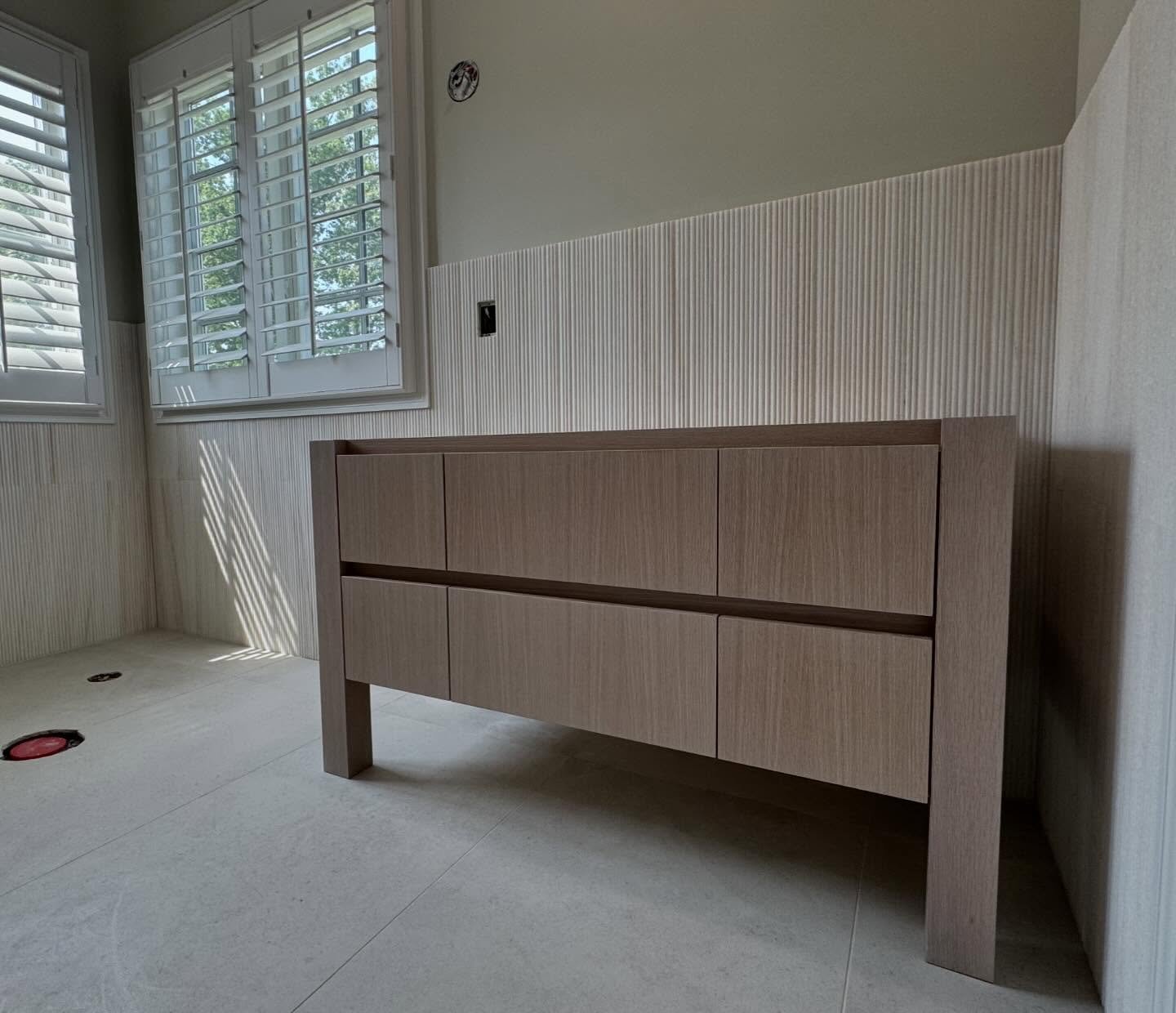 Last week we delivered these His and Hers bathroom vanities. These pieces boast grain matched rift sawn white oak with a custom finish. The Scandinavian style looks fantastic in this space! 

#custom #customwoodworking #customvanities #hisandhers #ri