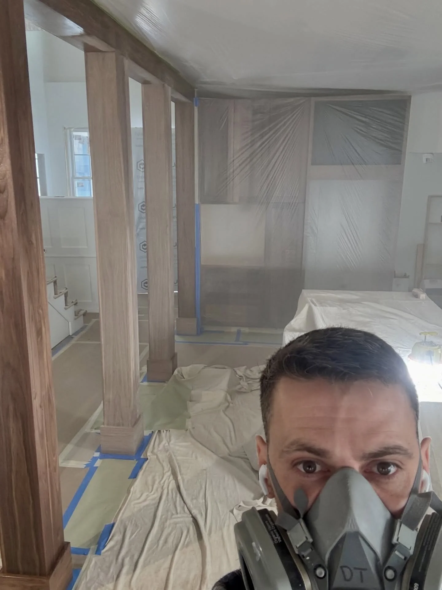 Some jobs require final assembly during the installation. This millwork wrapped structural beams and was sprayed with a clear coat on site and then installed. 

#customwoodwork #millwork #wrappedbeams #installation #jobsite