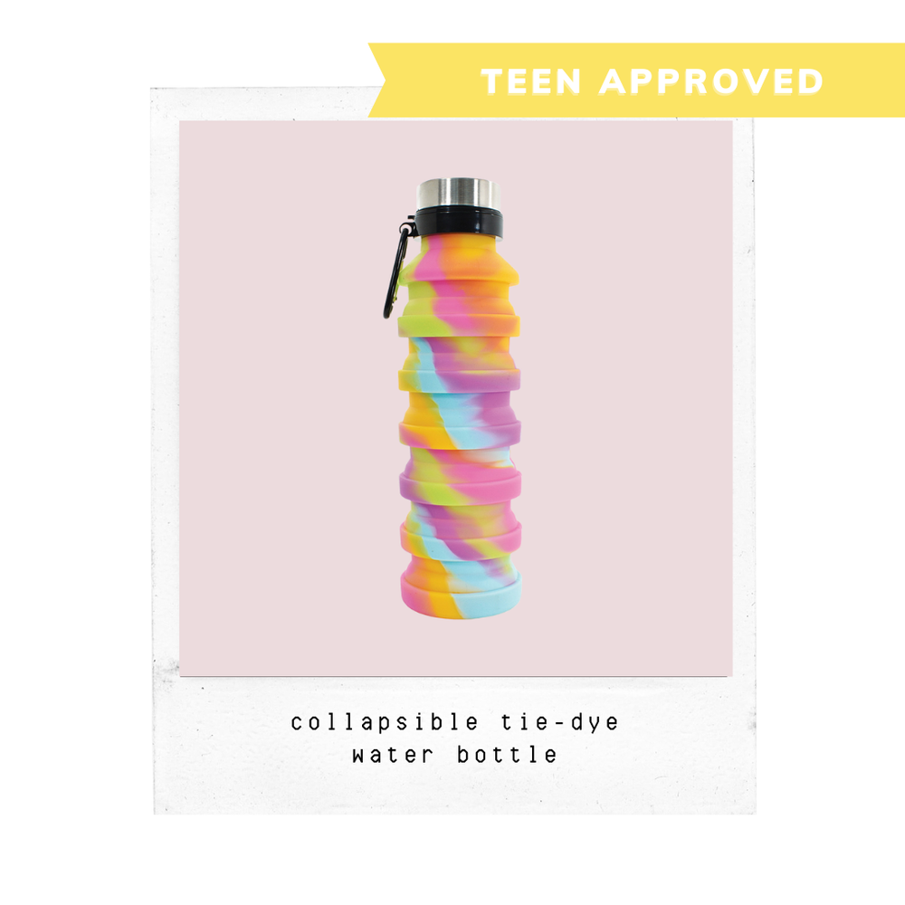 Tie-dye collapsible water bottle