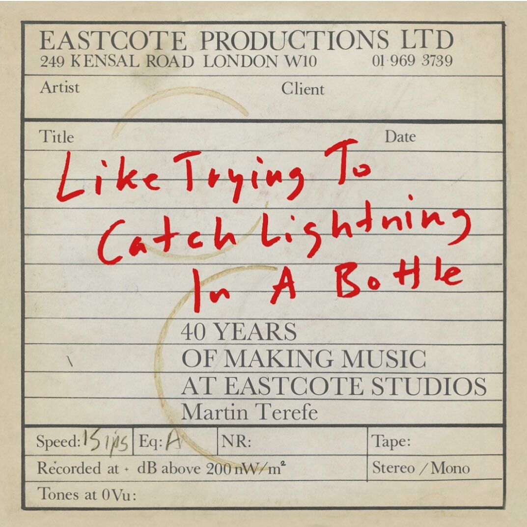 Tune in to BBC London this morning. @martinterefe will be talking to @robertelmsshow about his book &lsquo;like trying to catch lightning in a bottle - 40 years of making music at eastcote studios&rsquo;