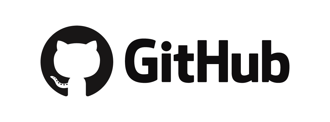 GitHub logo with a black cat icon and the words 'GitHub' next to it.