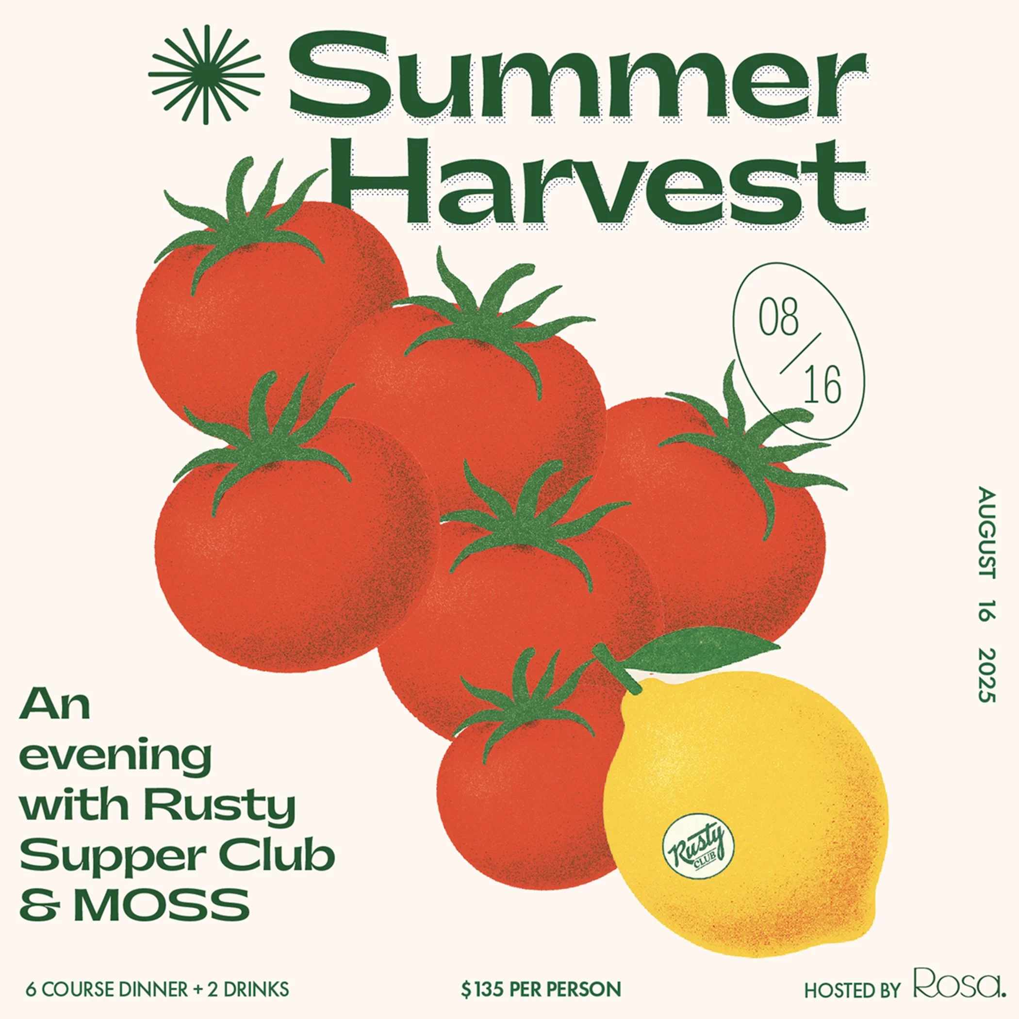 MOSS x Rusty Supper Club: Summer Harvest