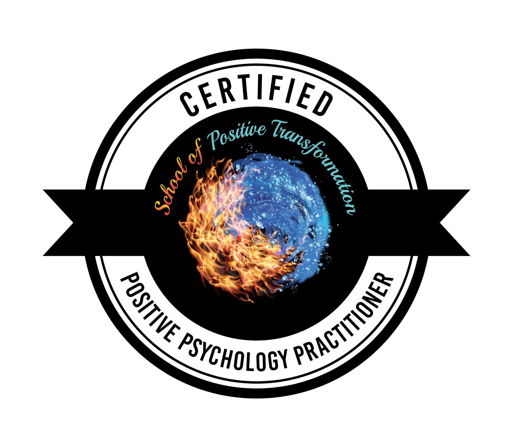 School of Positive Transformation Certified Positive Psychology Practitioner badge.