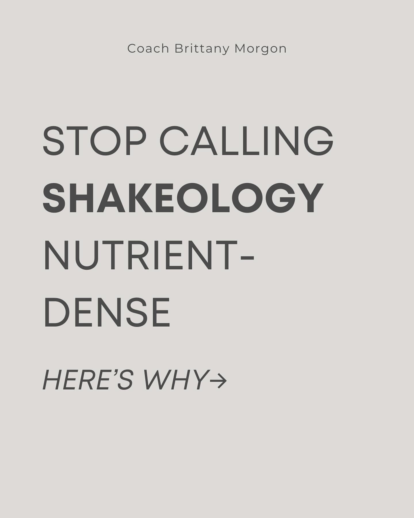 It&rsquo;s honesty hour and I&rsquo;m not holding back.

SO MANY PEOPLE think that Shakeology is their #dailydoseofdensenutrition. 

It&rsquo;s been marketed and hyped up as the ultimate superfood shake &ndash; but let me tell you, that&rsquo;s a loa