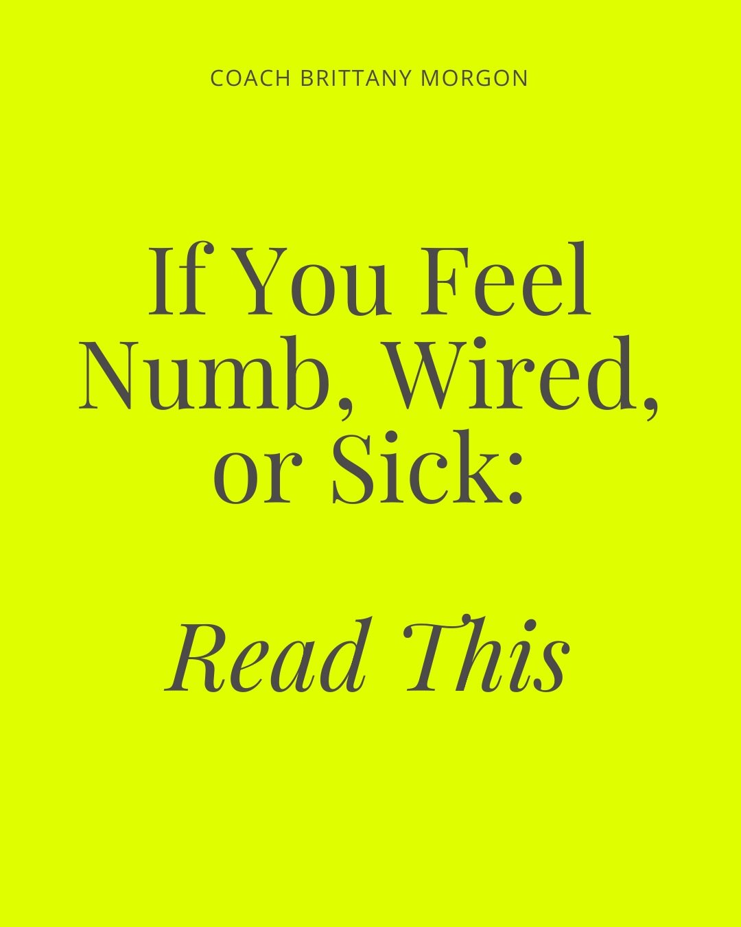Ren&eacute;e Good and Alex Pretti should be alive. 

And if your body feels numb, wired, nauseous, headachy, foggy&hellip; that&rsquo;s not you &ldquo;being dramatic.&rdquo; That&rsquo;s a human nervous system doing its best in a world that keeps ask