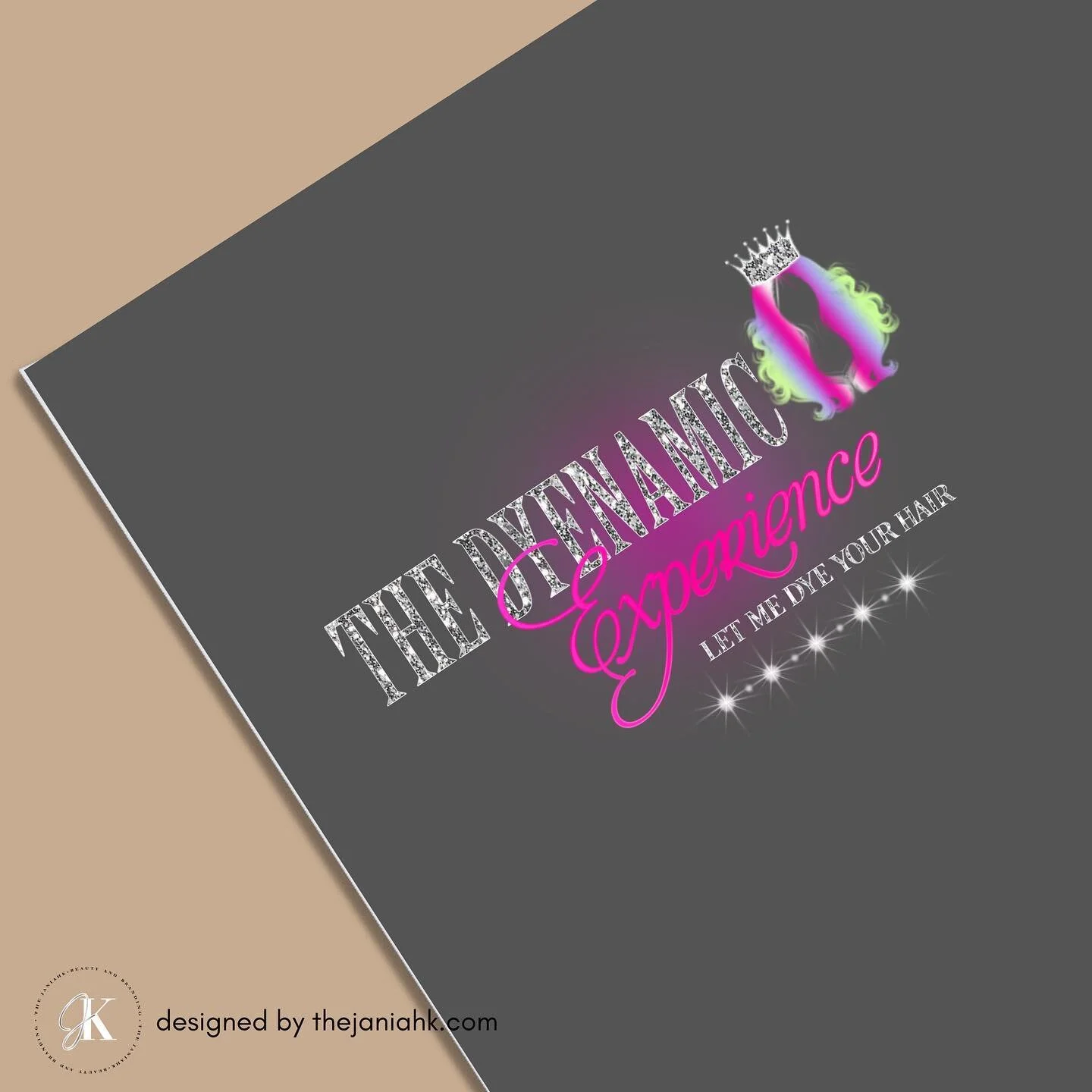 the dynamic experience logo design 💖 
book me today for all logos!