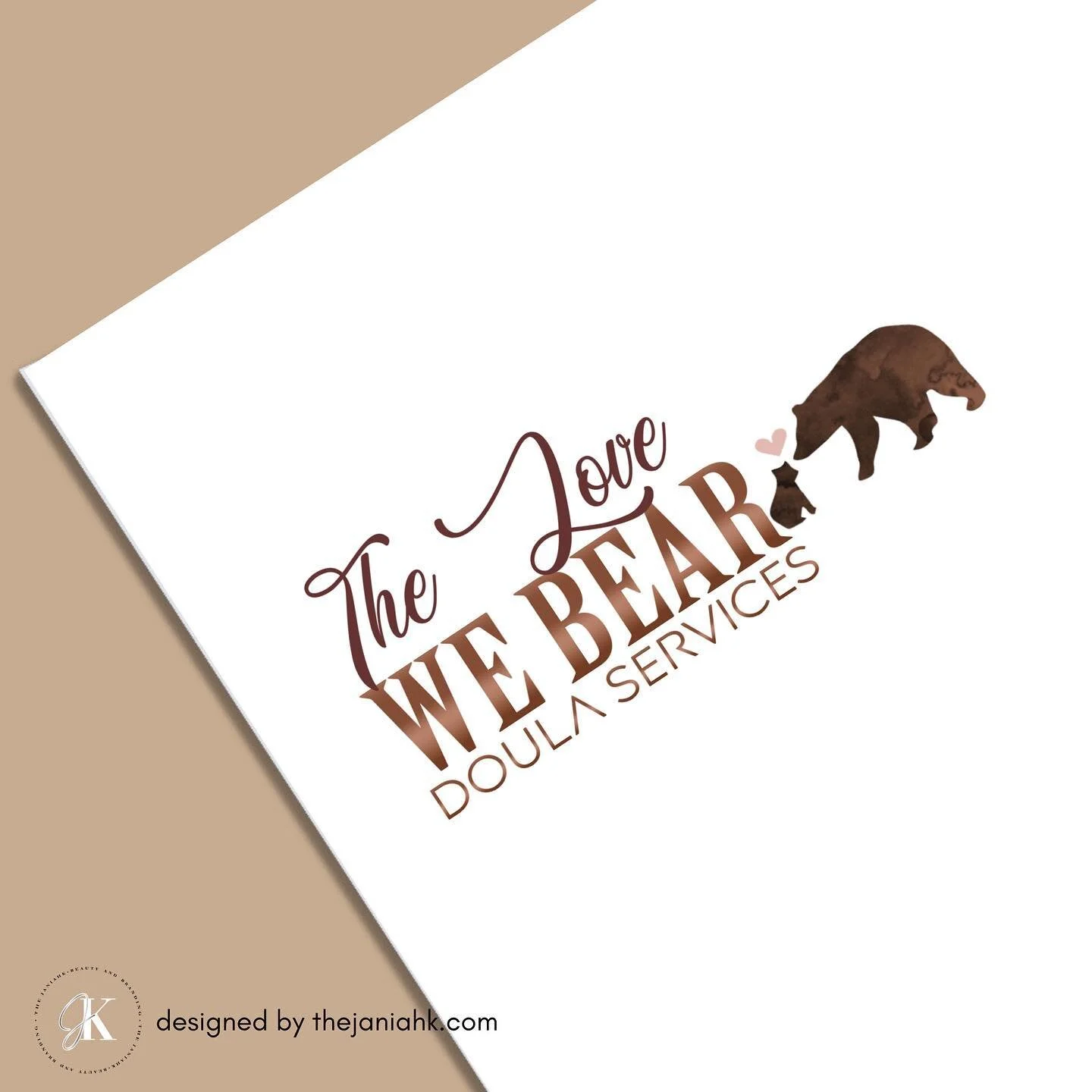 the ❤️ we bear 🐻 
check out this image text logo design 
book me today :)