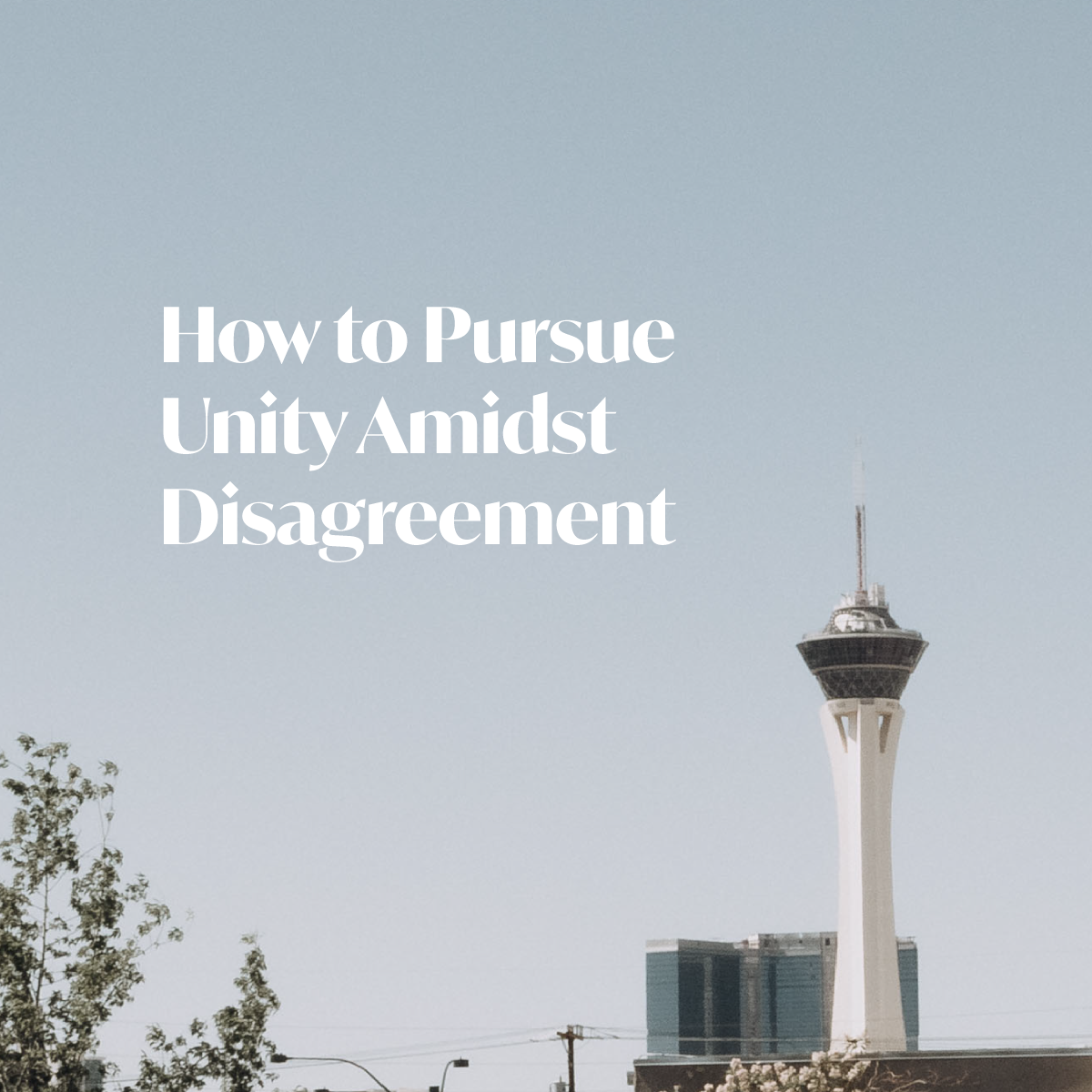 How to Pursue Unity Amidst Disagreement