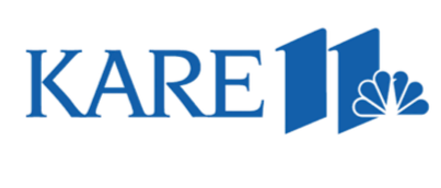 KARE 11 NBC logo in blue text with a peacock symbol