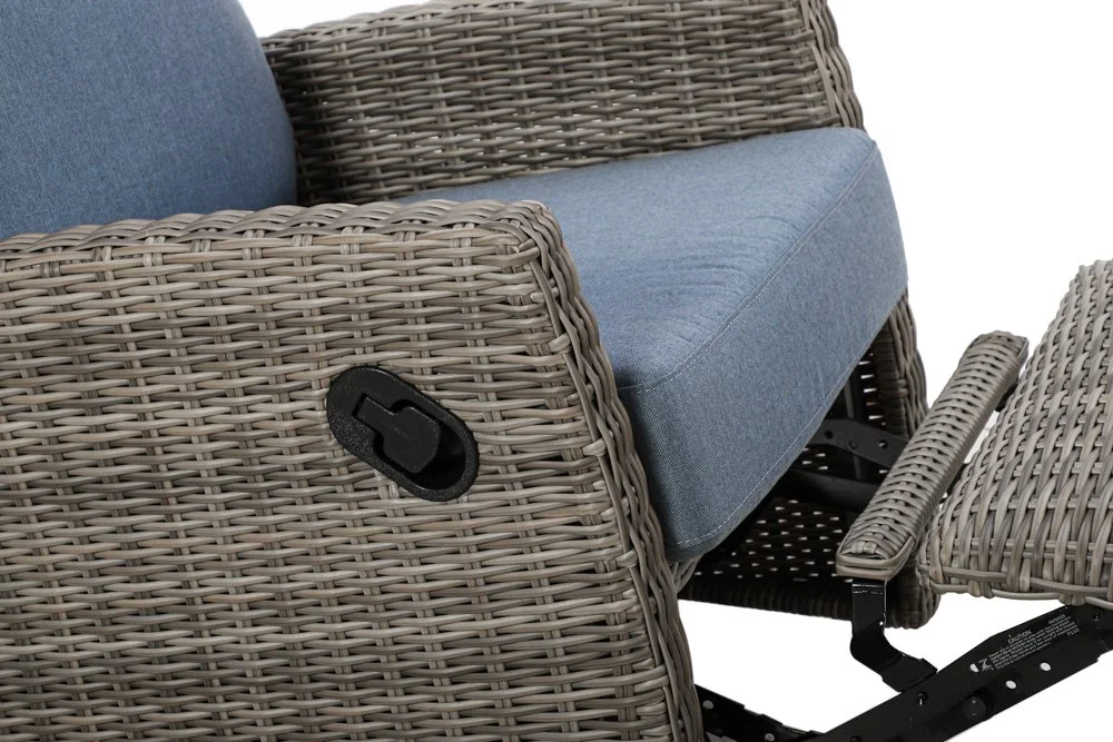 Keywest Wicker Outdoor Swivel Glider Recliner Patio Lounge Chair