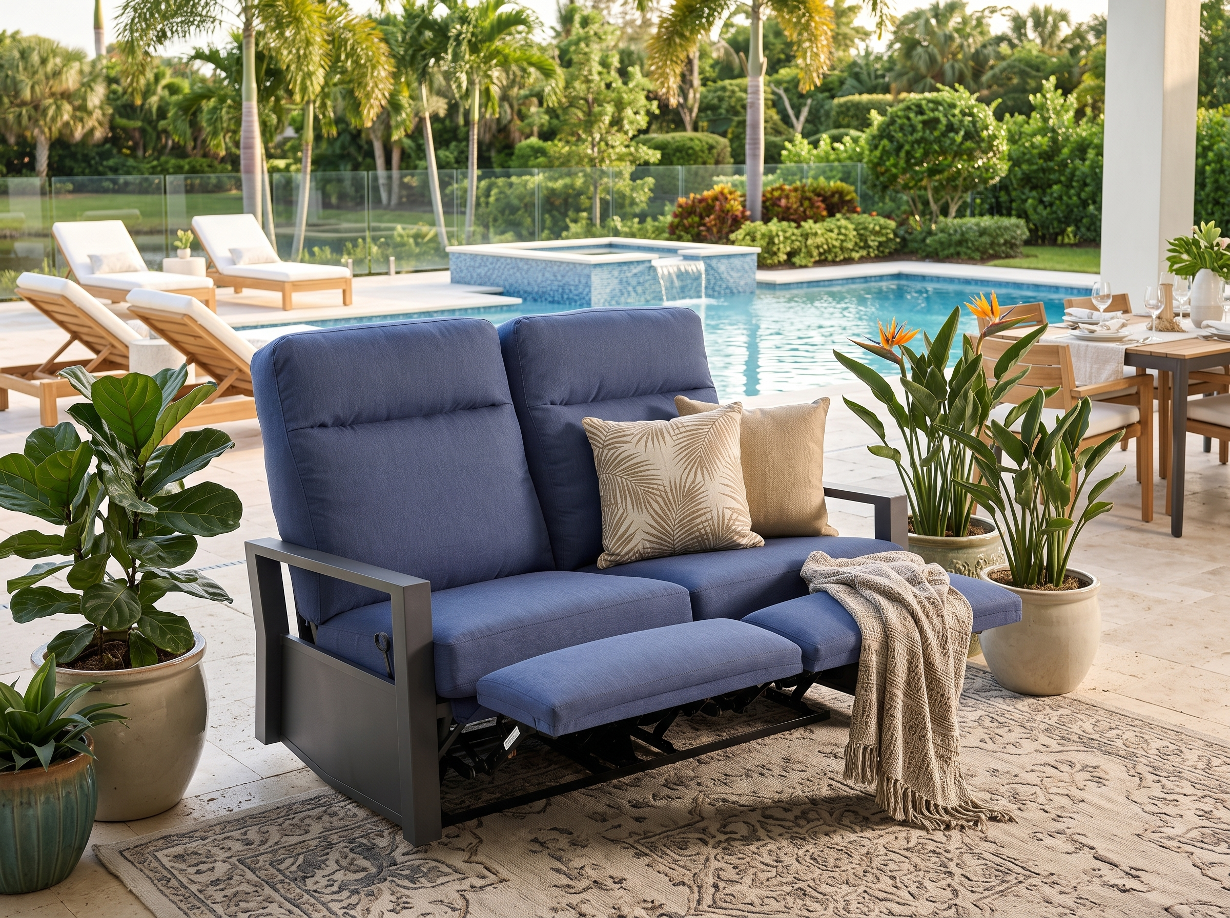Shoreline Aluminum Reclining Loveseat Sofa 06.png