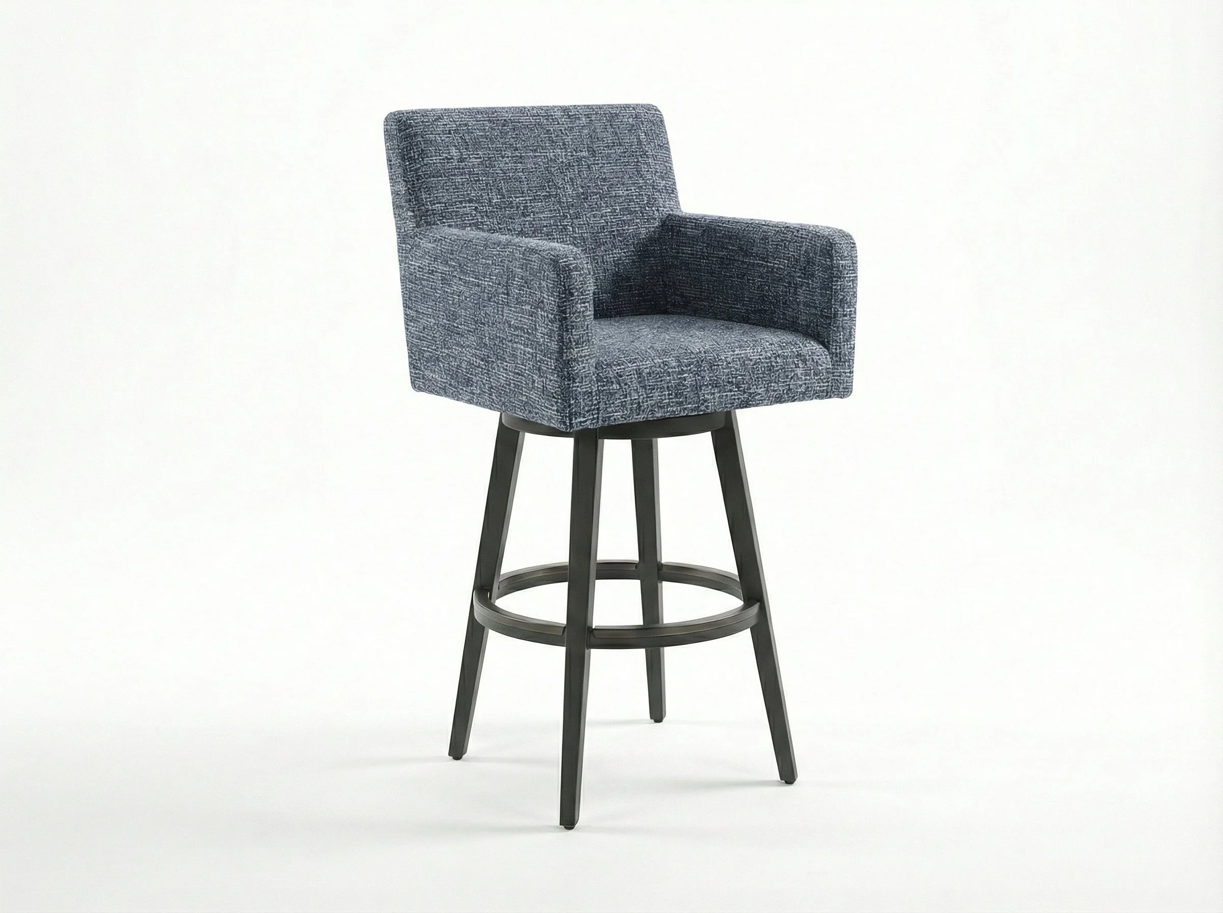 Outdoor Nook Solurium™ Swivel Bar Stool with Arms - Denim Blue | Outdoor Bar Stool