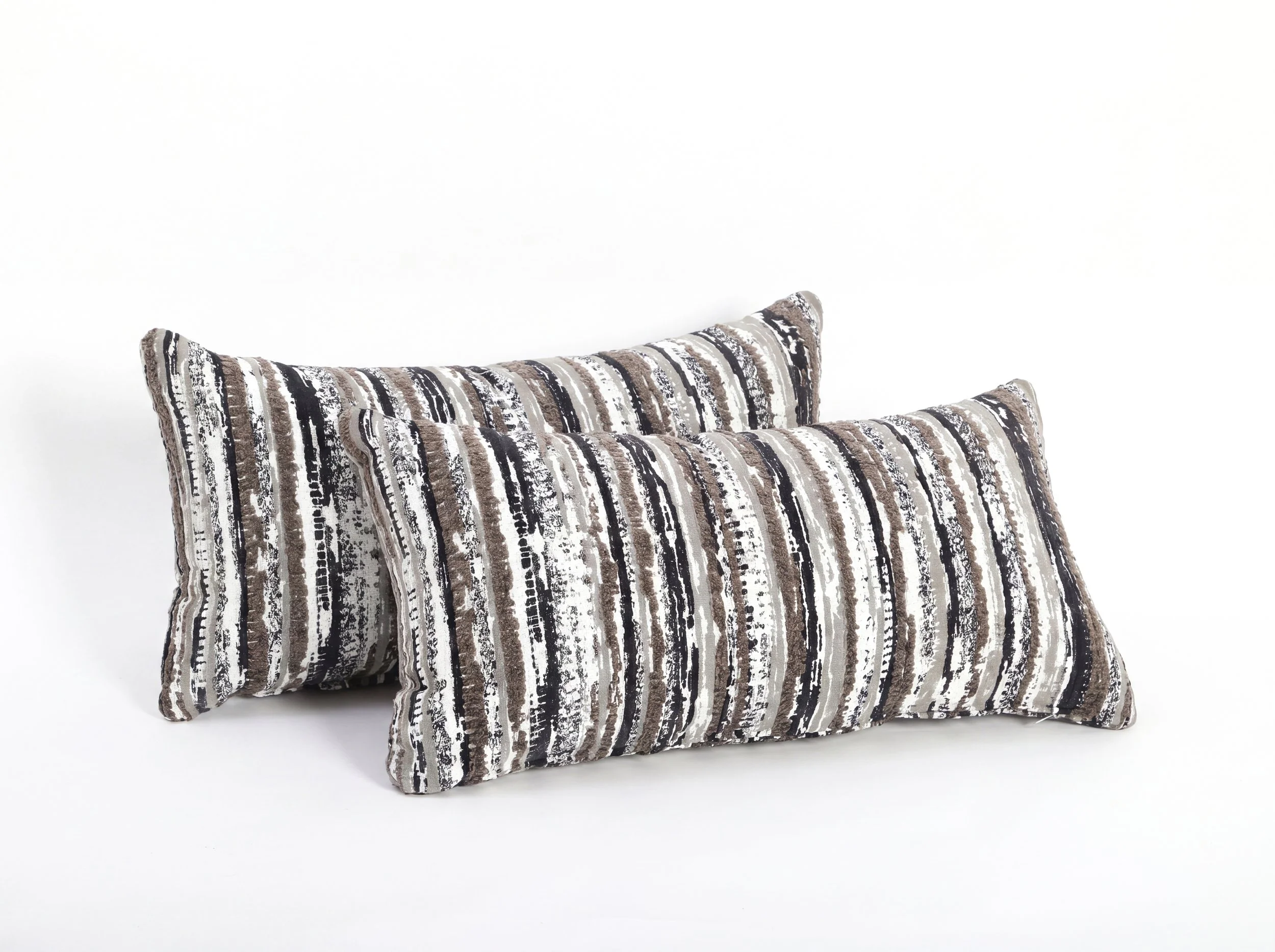 Pair of 22"x12" Rock Land Fossil Indoor/Outdoor Lumbar Pillows | Outdoor Lumbar Pillow x 2
