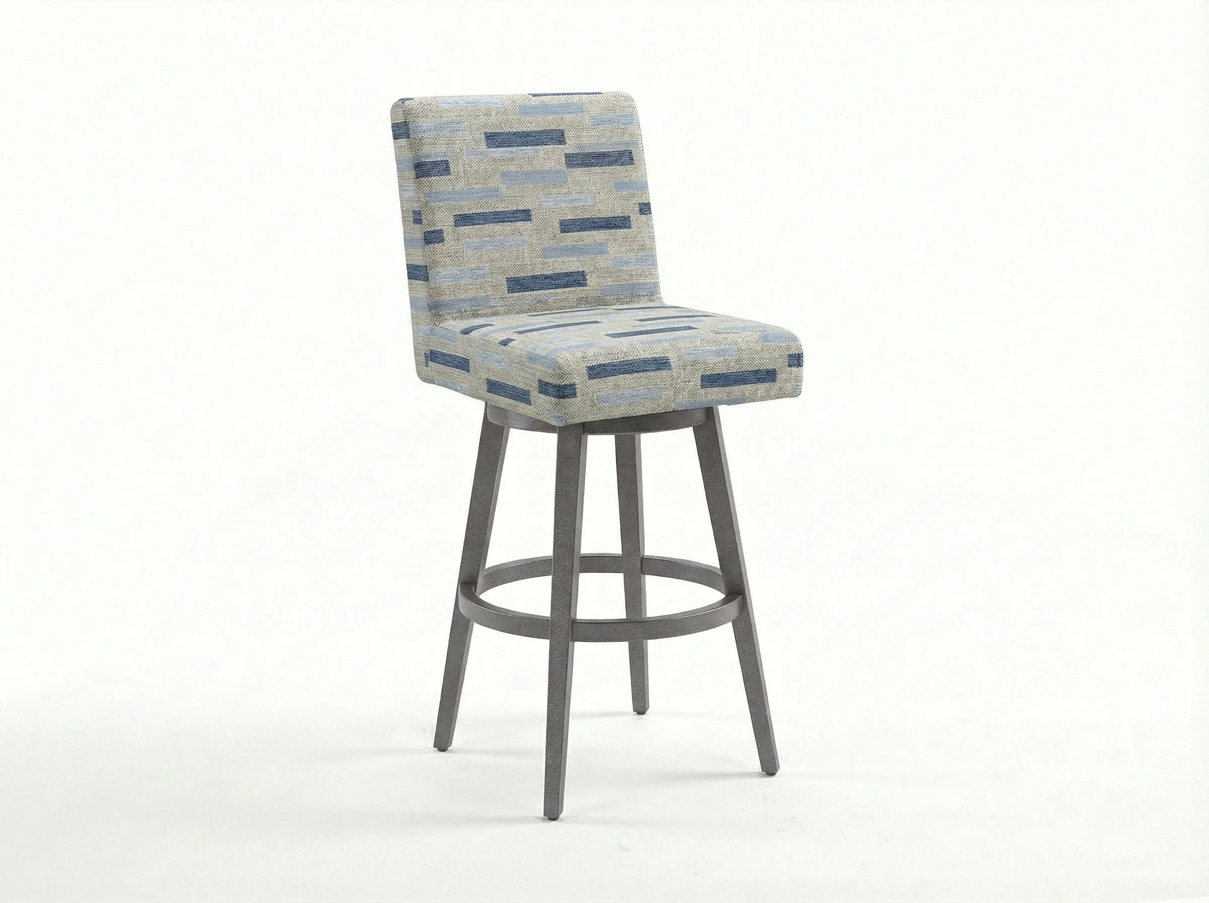 Outdoor Nook Solurium™ Armless Swivel Bar Stool - Harbor Stripe 03.jpg