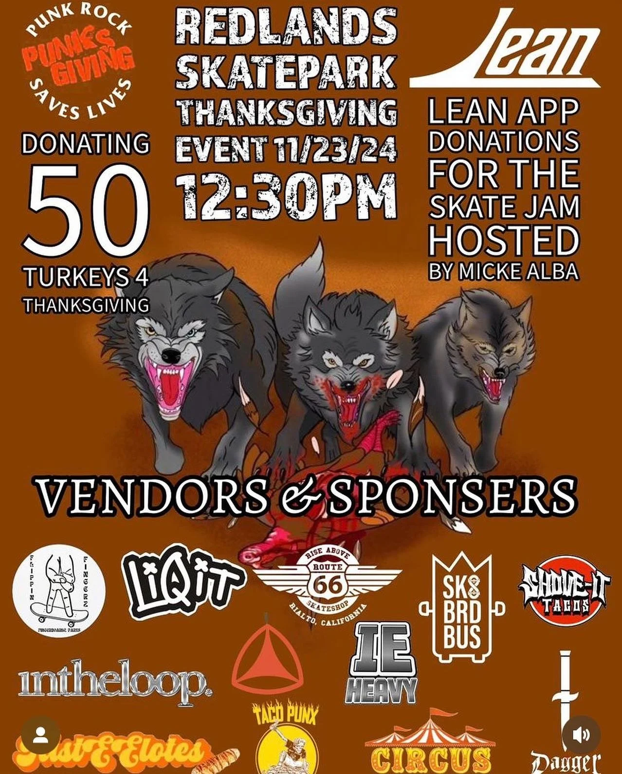 🦃Next month bring your stomachs &amp; boards for @punksgiving @shoveittacos  pull up #freeevent  #skateboardingisfun