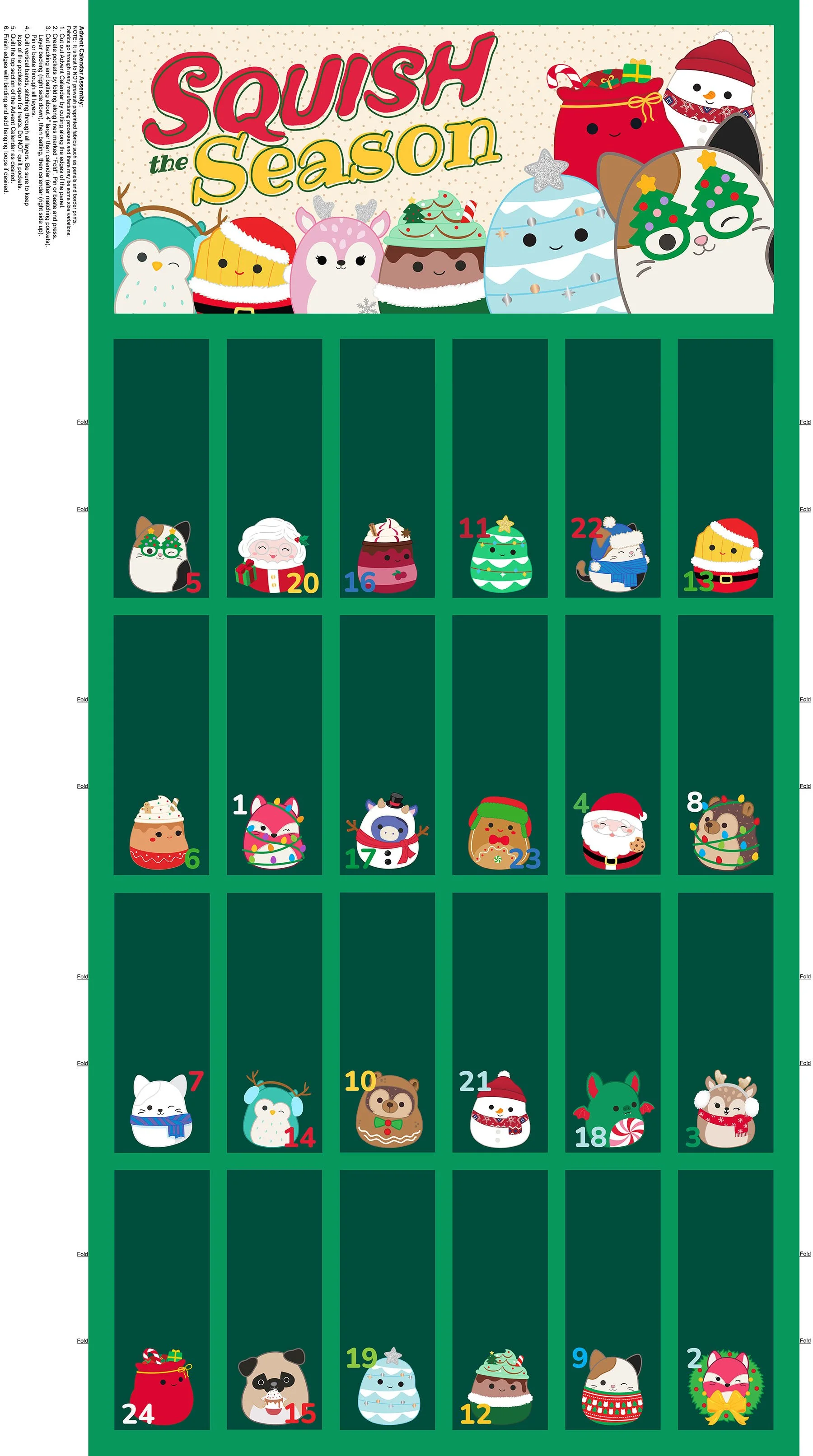 SQUISH THE SEASON ADVENT CALENDAR - Northcott