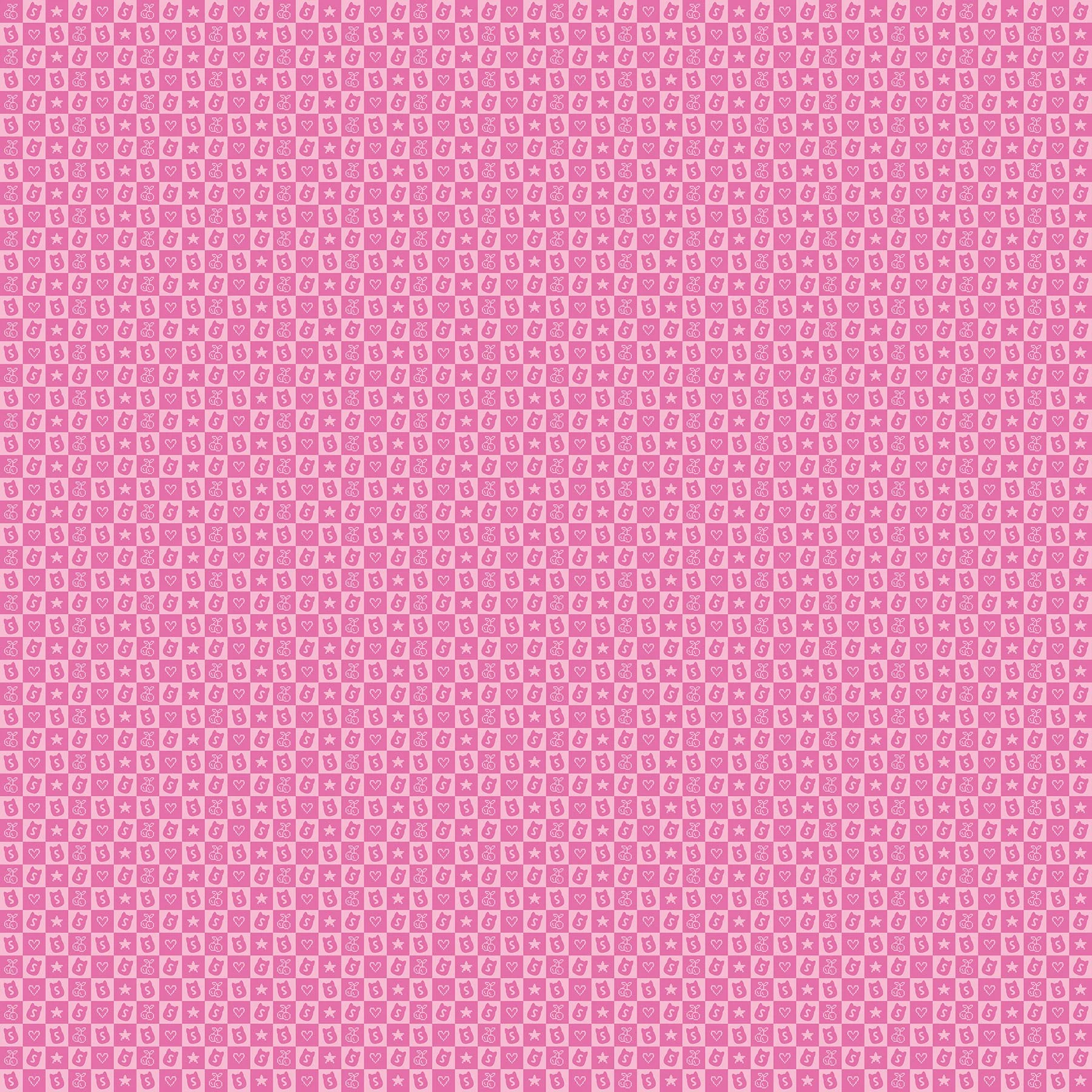 SQUISHMALLOWS - CHECKERED PINK - Northcott