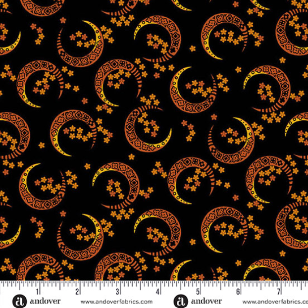 Midnight Moon by Andover Fabrics Crescent Moon Midnight