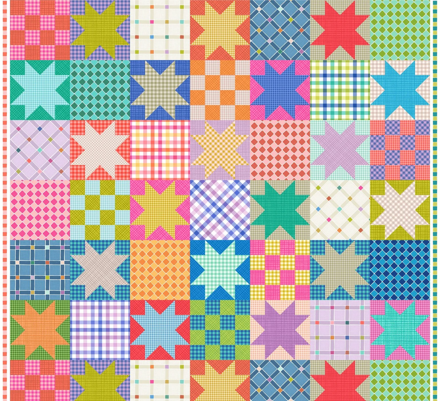 Patchwork Joy - 6-inch star squares