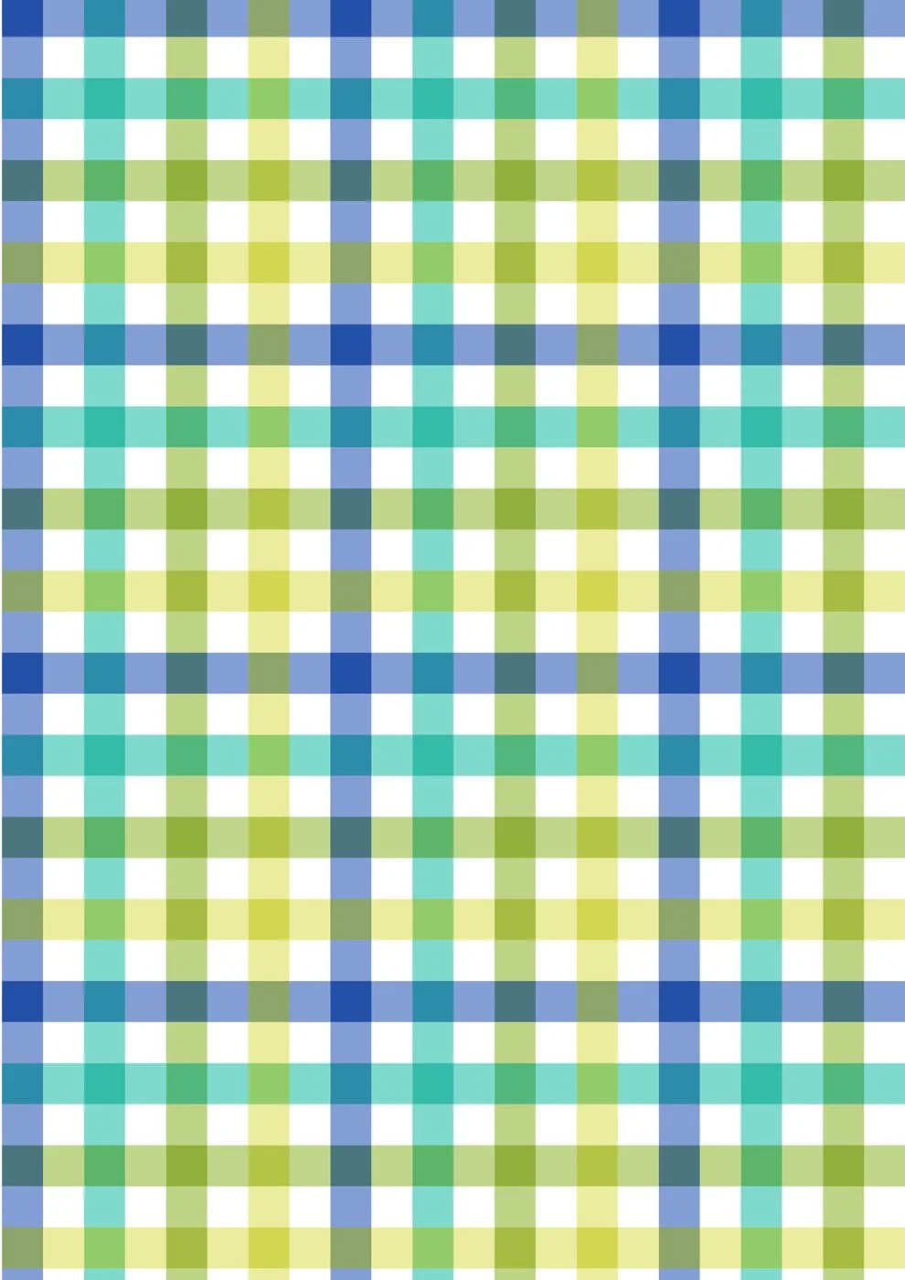 Big Gingham - Blue to Green