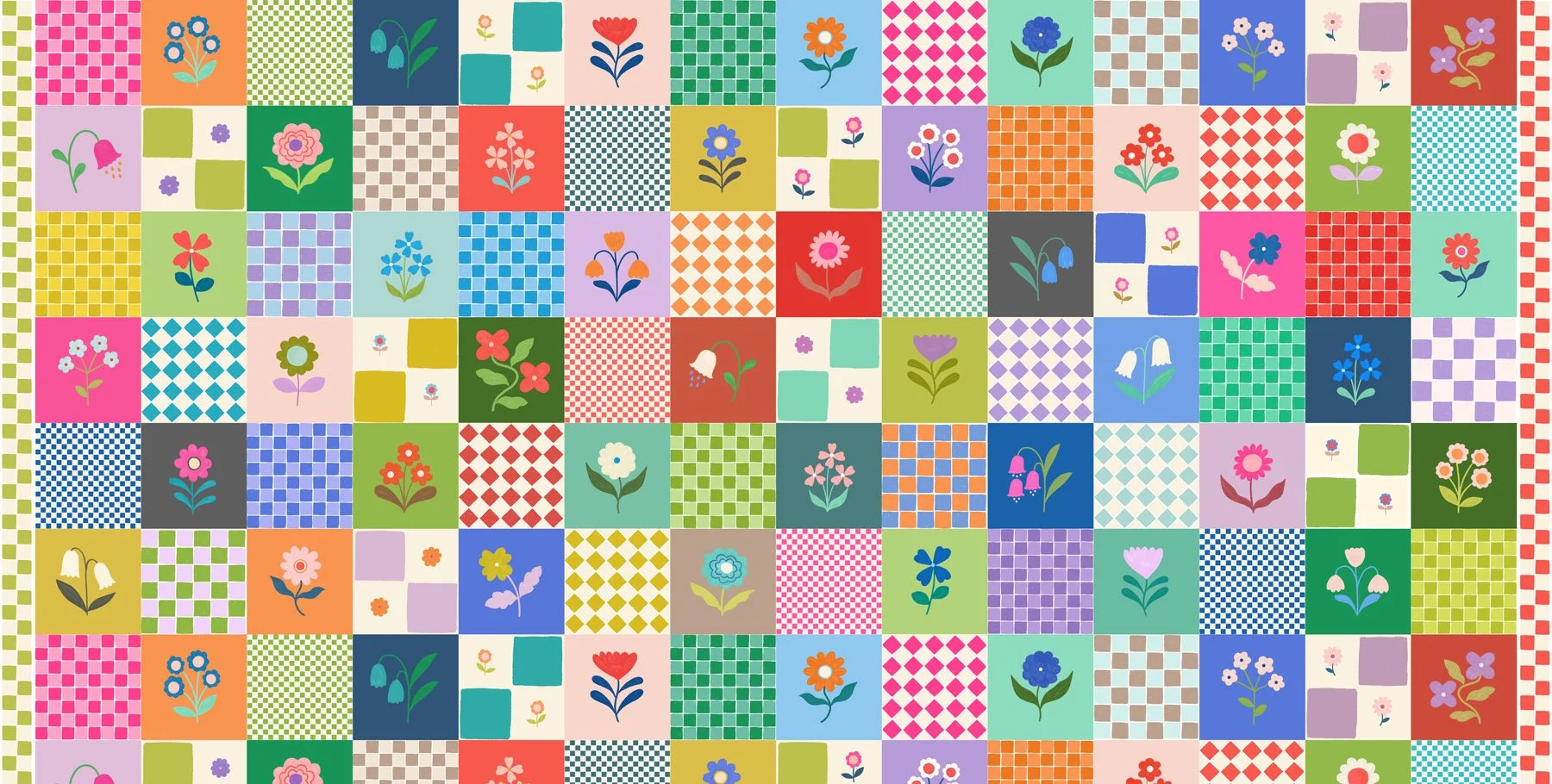 Patchwork Joy - 3-inch Flower Squares