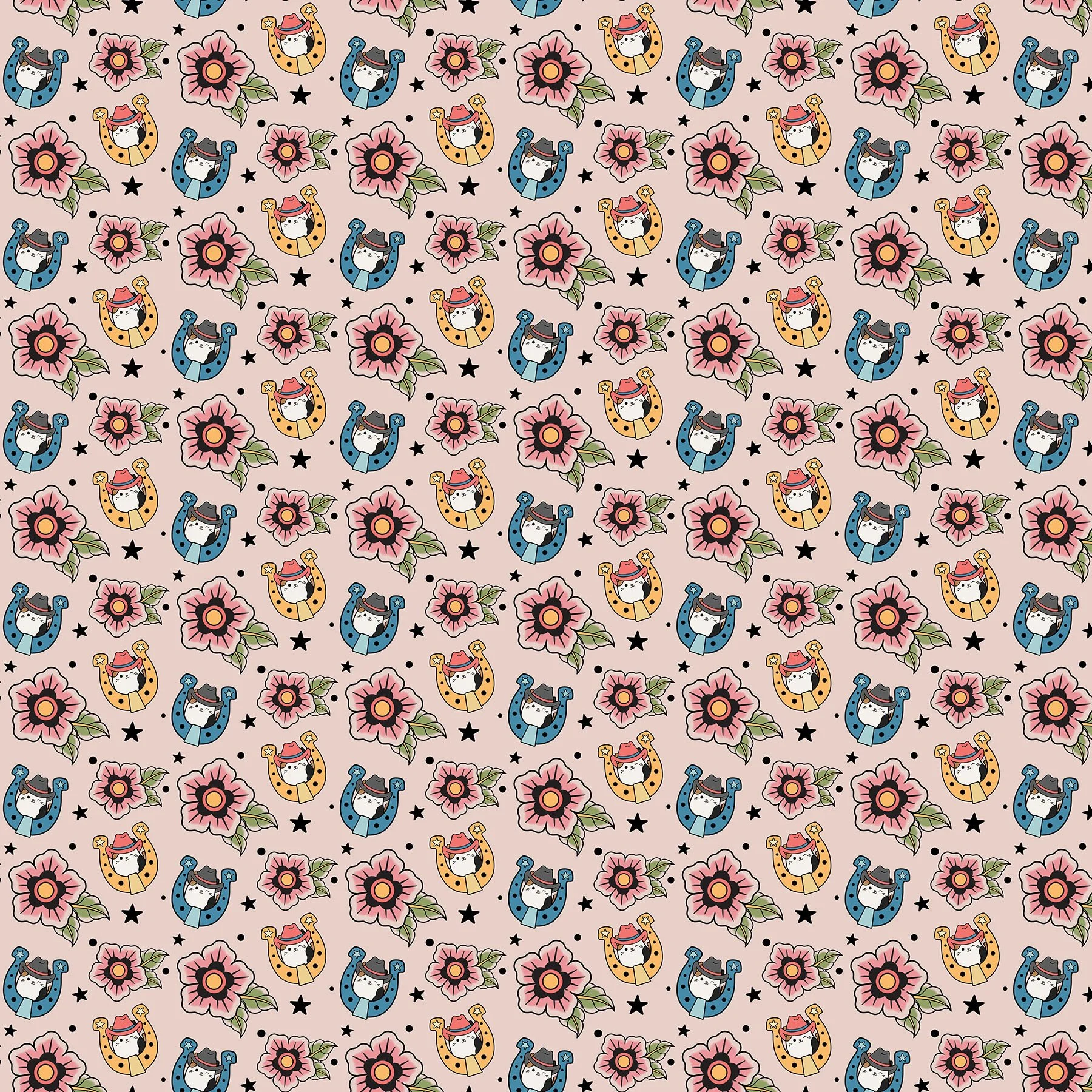 LUCKY HORSESHOE - LT PINK