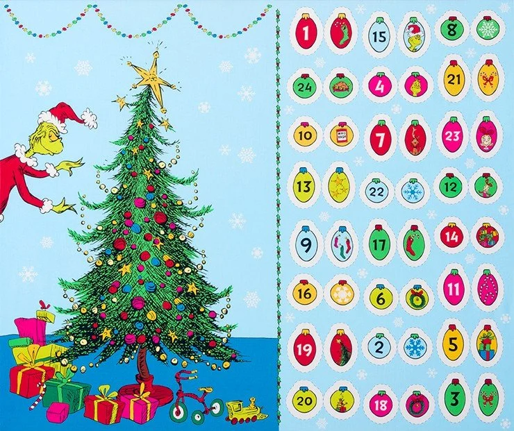 HOW THE GRINCH STOLE CHRISTMAS ORNAMENT ADVENT PANEL