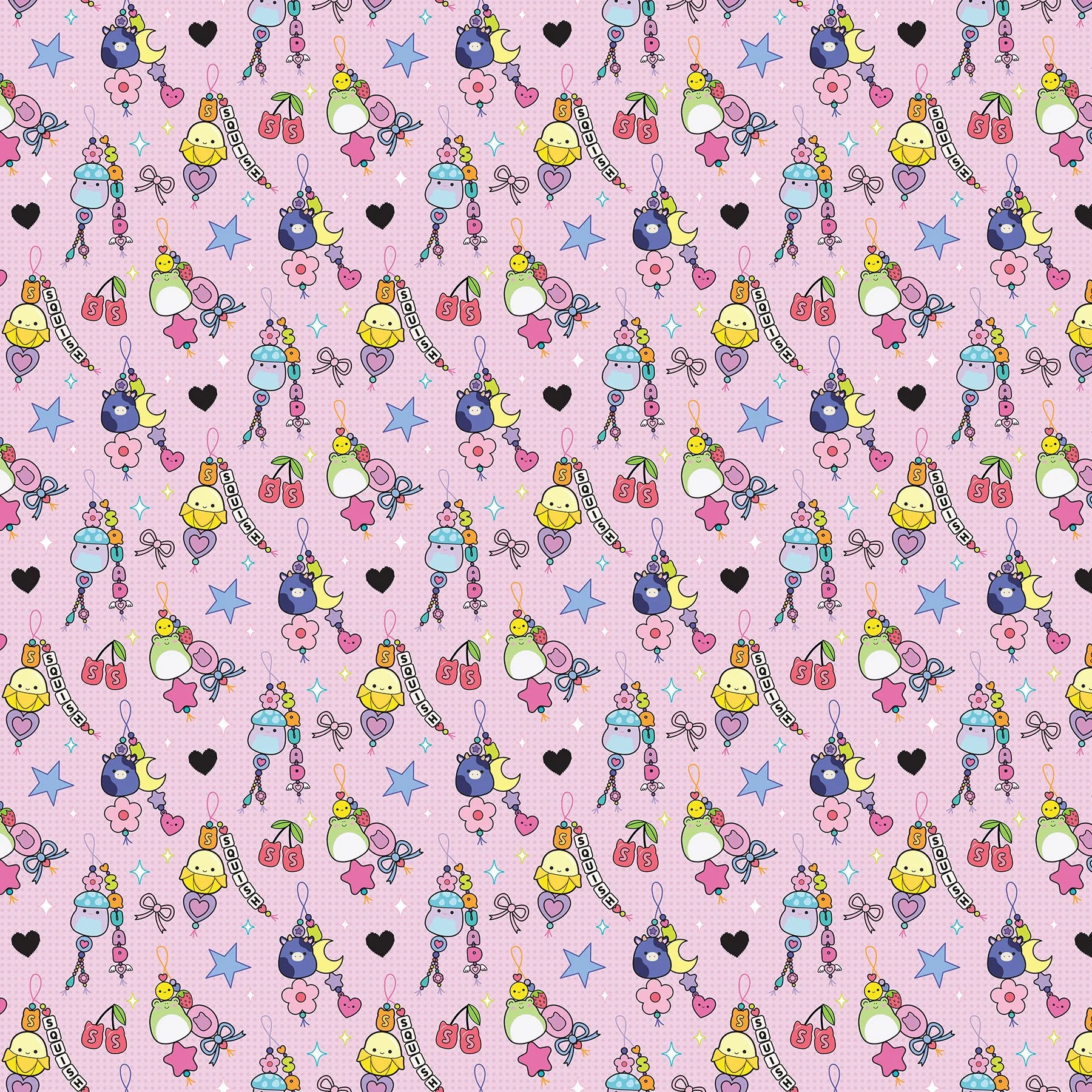 SQUISHMALLOWS - CHARMS PINK -Northcott