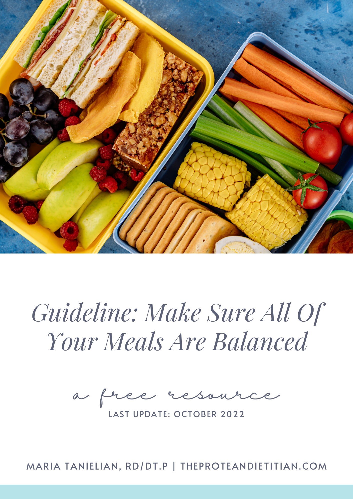 Guideline: How to Balance ALL Your Meals (6 pages)