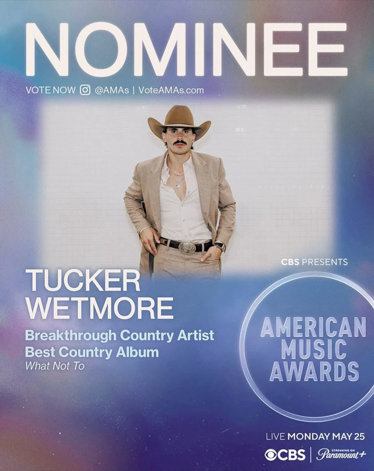 Our @amas nominees!!🏆 Congratulations to @tuckerwetmore for TWO nominations, and @blakemccoypendergrass for his contributions to &ldquo;I&rsquo;m The Problem&rdquo; and &ldquo;Just In Case&rdquo;👏