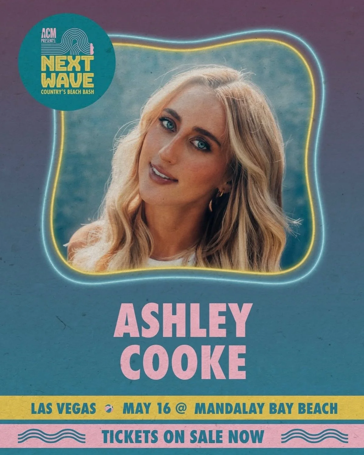 TOMORROW!! @theashleycooke and @tuckerwetmore take the @acmawards Next Wave Stage in Vegas☀️🥂