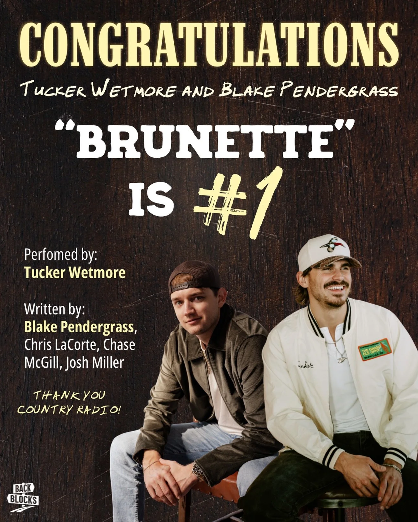 &ldquo;Brunette&rdquo; is #1!!🤠 Huge congrats to our boys @blakemccoypendergrass and @tuckerwetmore on this achievement👏