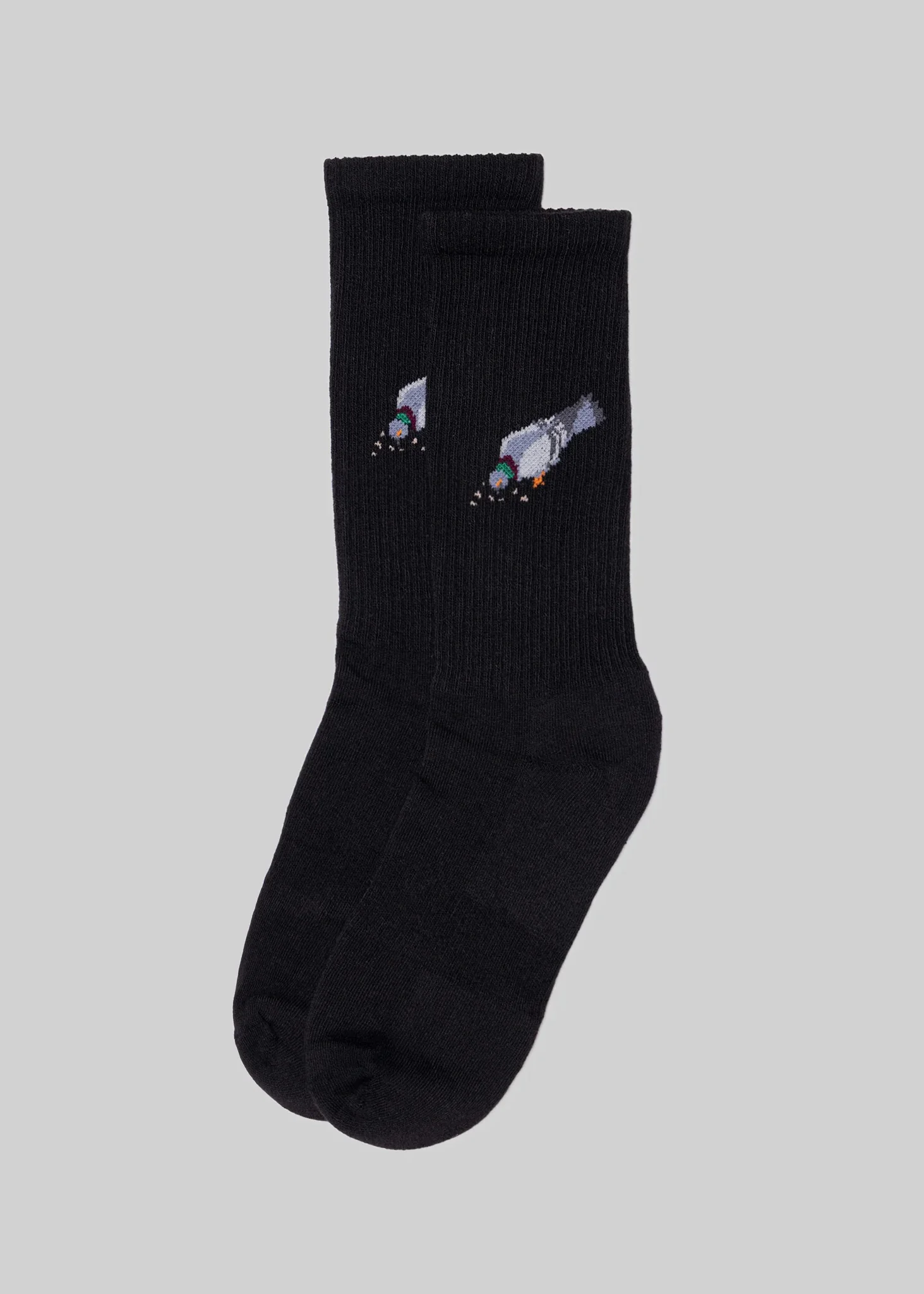 Black Pigeon Crew Socks