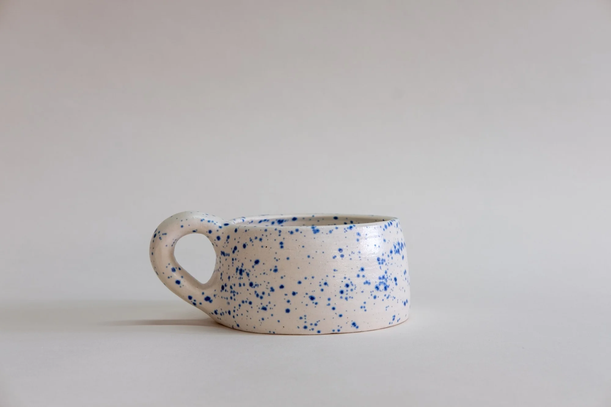 Speckled Blue Cappuccino Mug