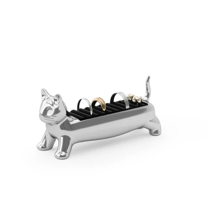 Ali Cat Ring Holder in Chrome