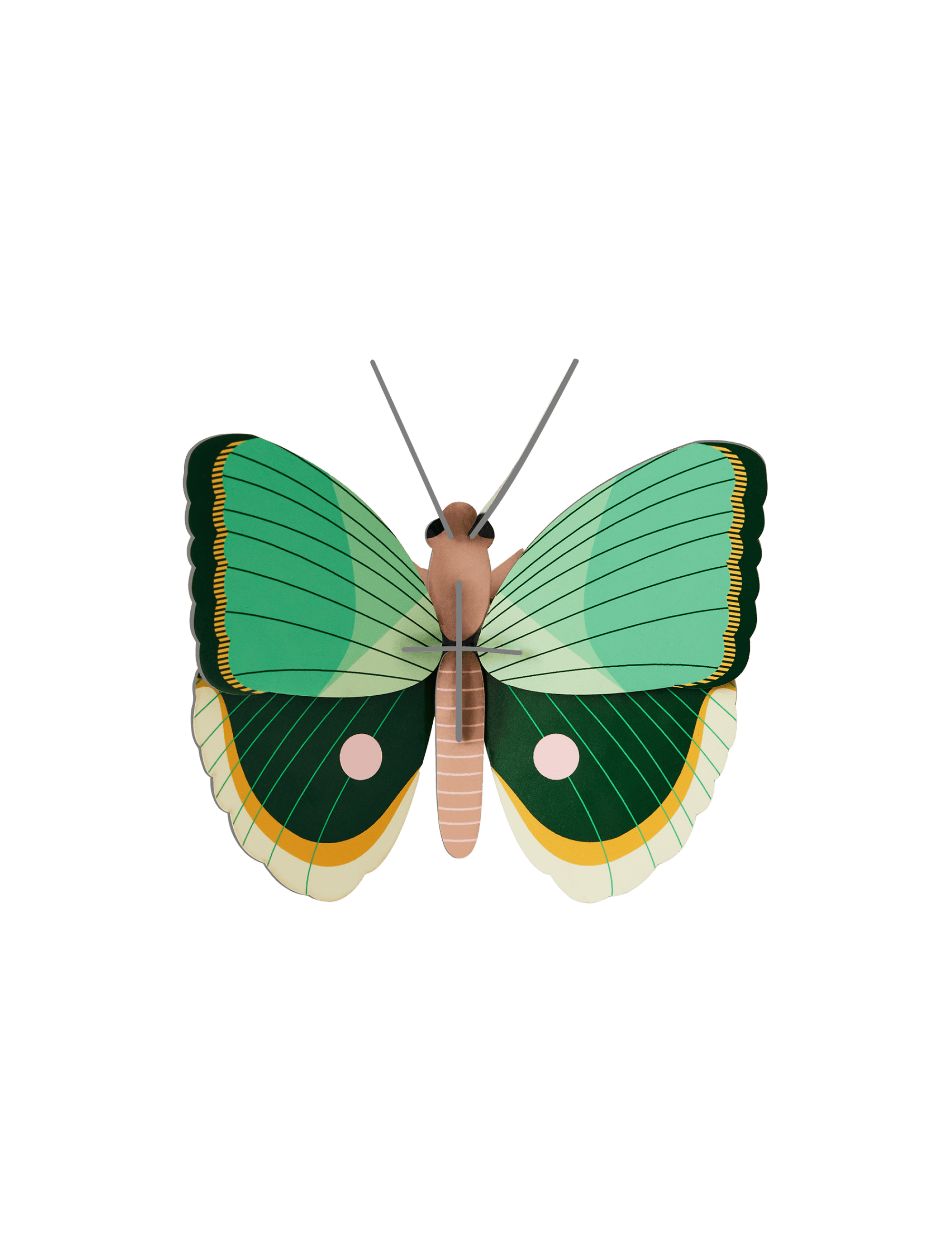 Fern Striped Butterfly 3D Wall Art