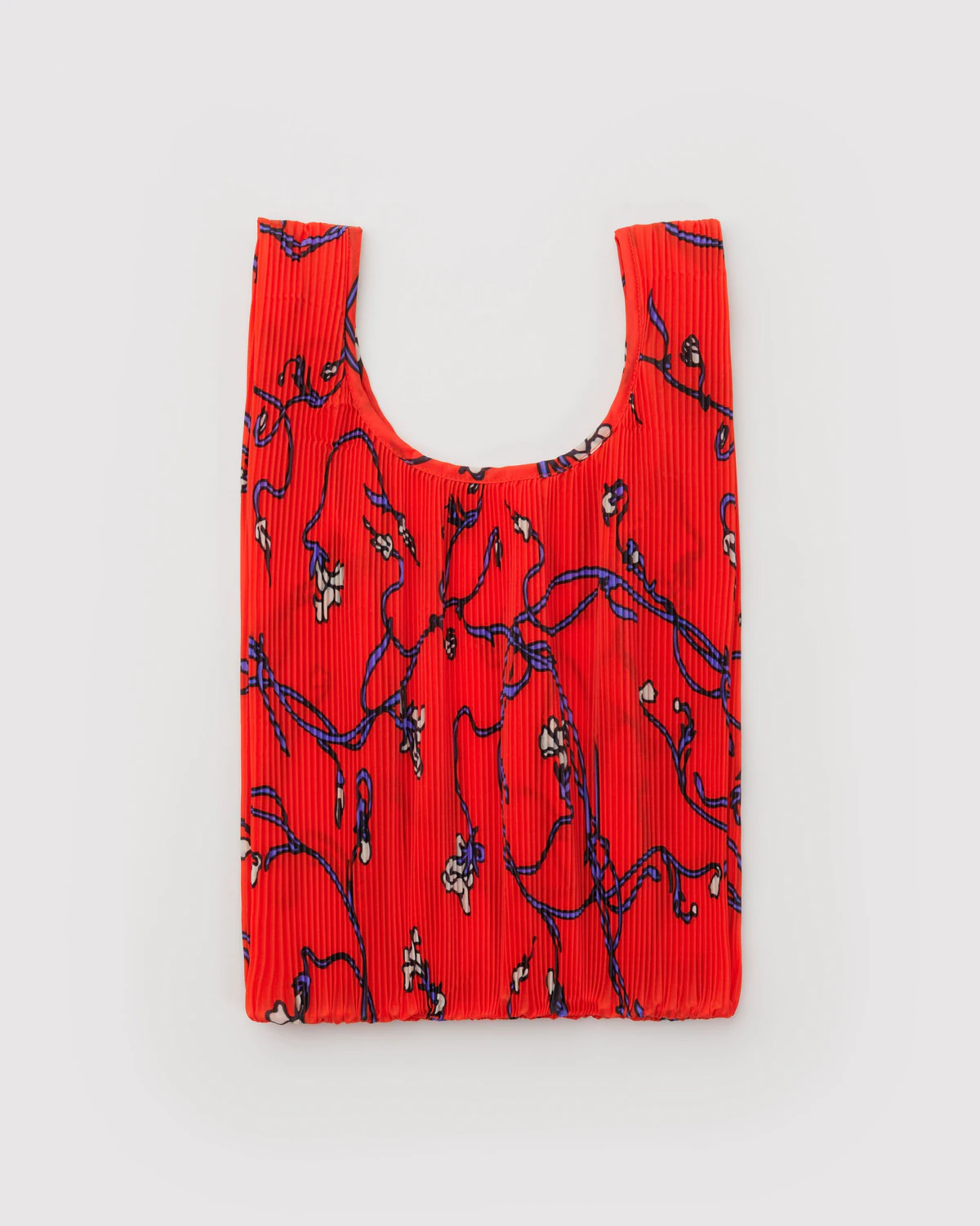 Baggu Red Snapdragon Pleated Bag