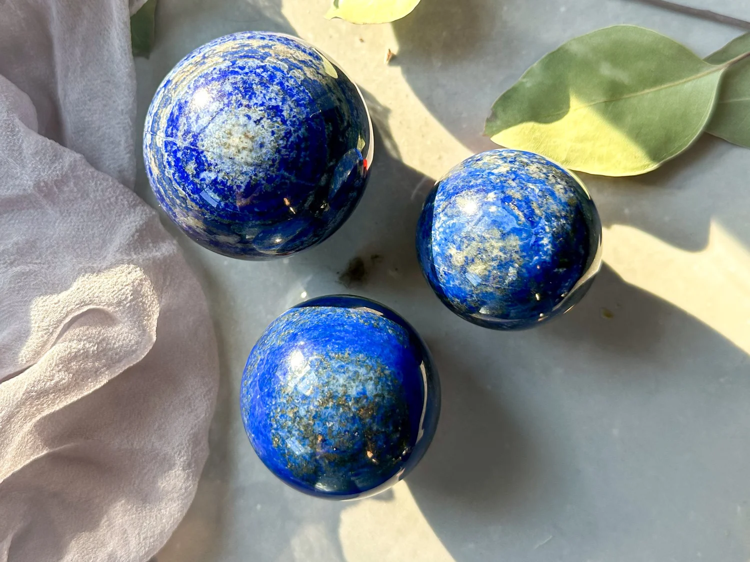 Lapis Lazuli Spheres - Wisdom stone for Jupiter — ASTATULA CANDLE CO.
