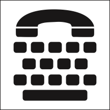 Phone symbol for TTY disability