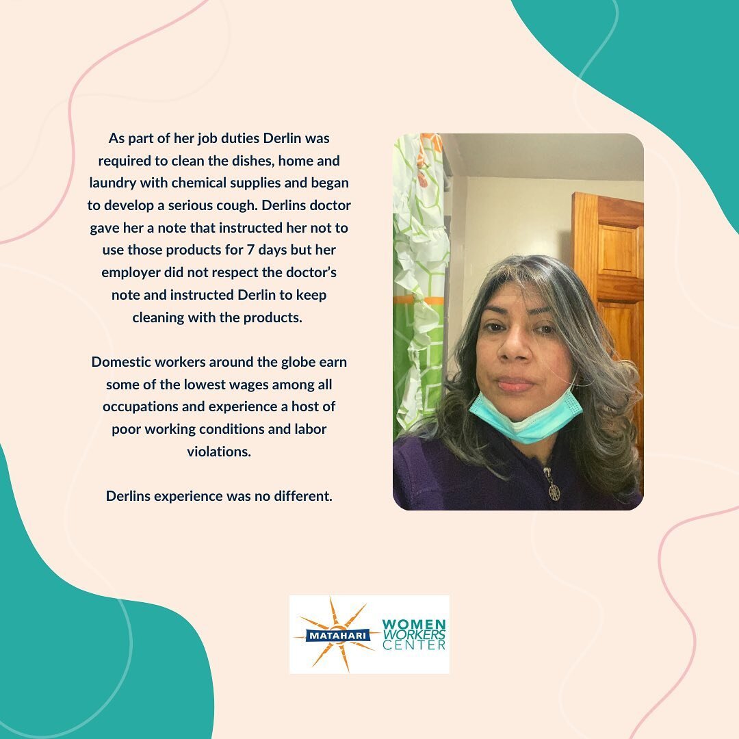Part 3 in our series for International Domestic Workers Day/Week. Derlin's story is like so many others globally, where their needs &amp; rights are ignored. But we will continue to celebrate the victories and the fight for all care workers. 

//

Pa