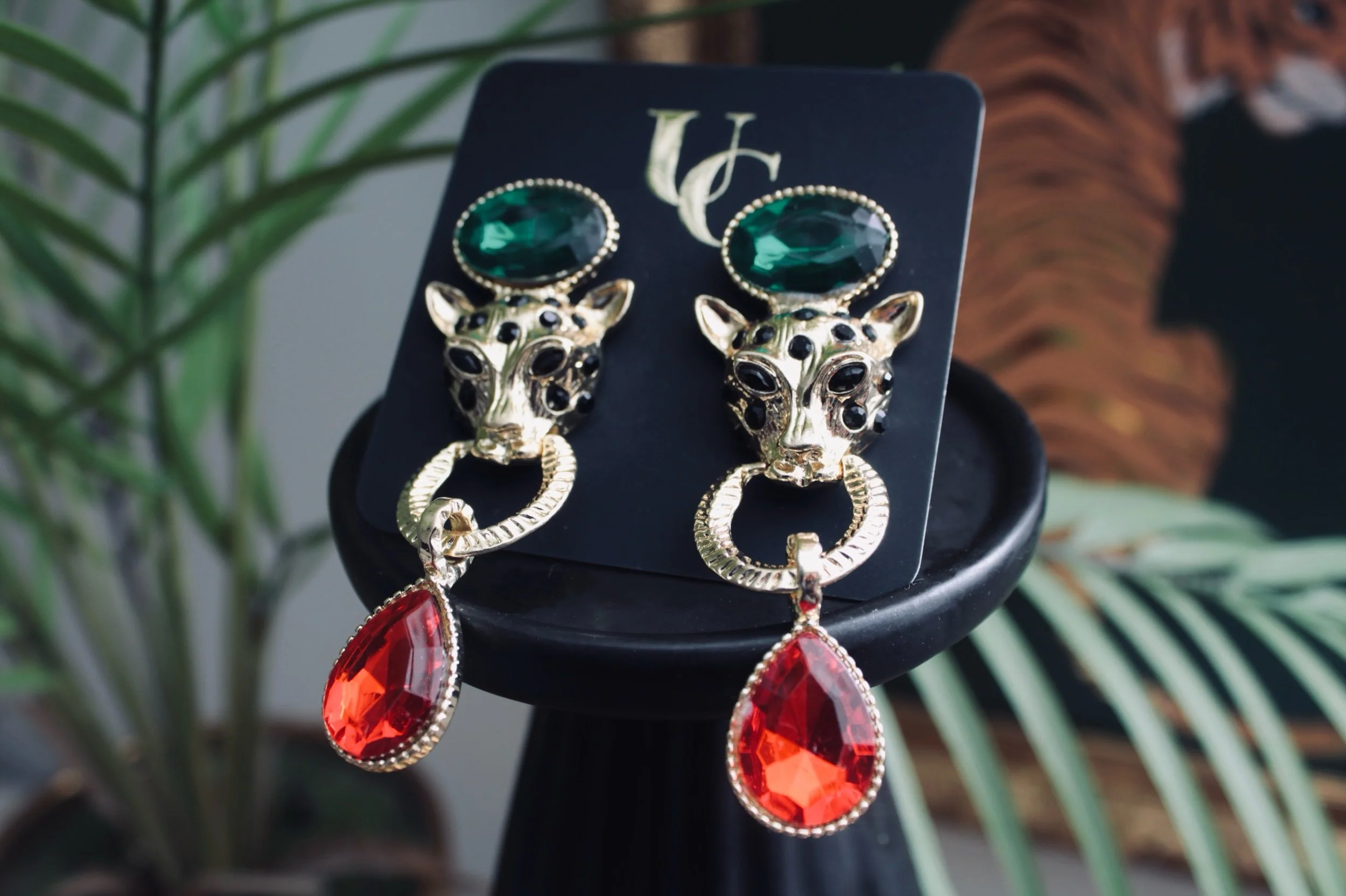 Safari Jade - Drop Down Earrings