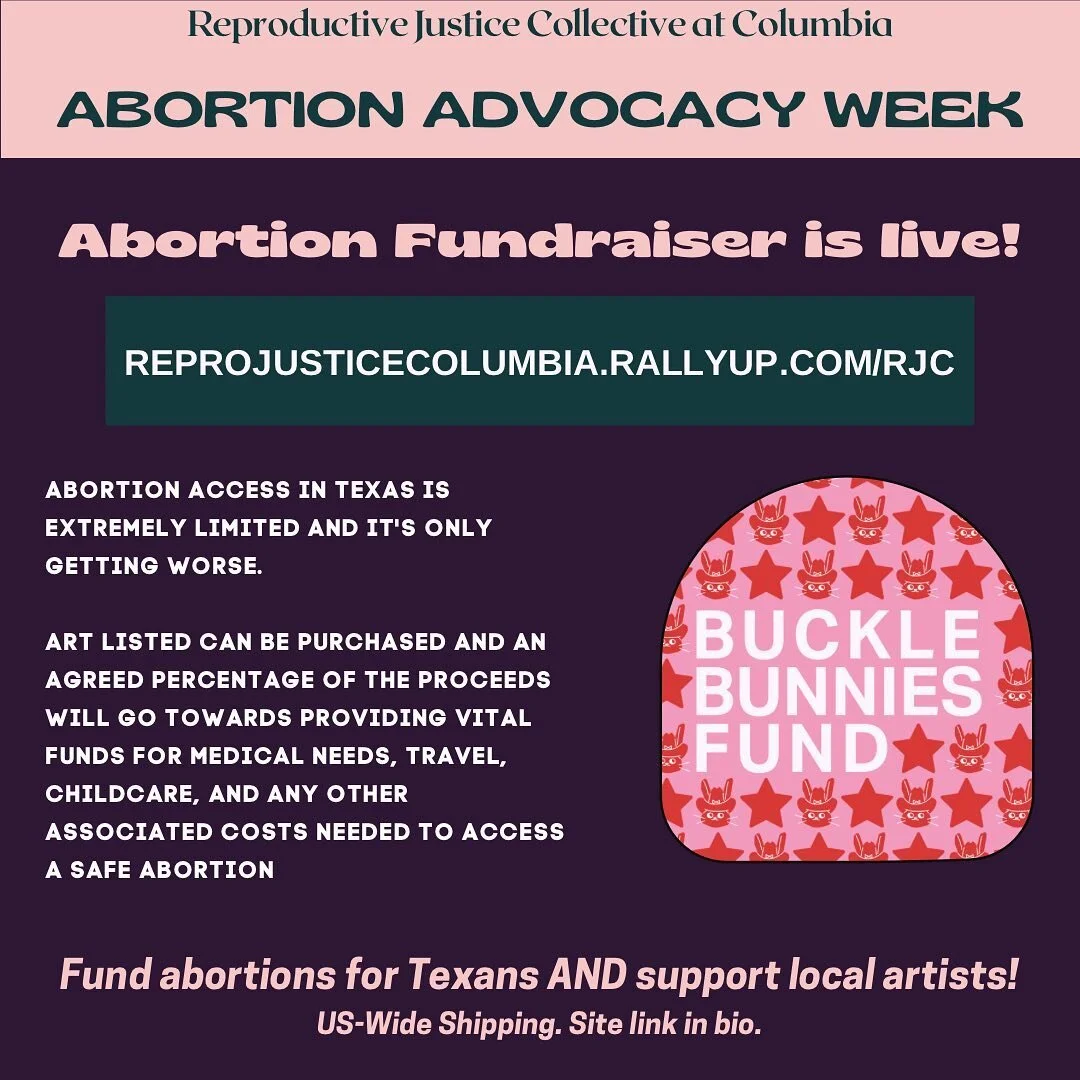 Welcome to RJC&rsquo;S ABORTION ADVOCACY WEEK!! Our fundraiser for @bucklebunniesfundtx is now live and in the link in our bio!! Buy amazing art and support local artists WHILE helping fund abortions in Texas!