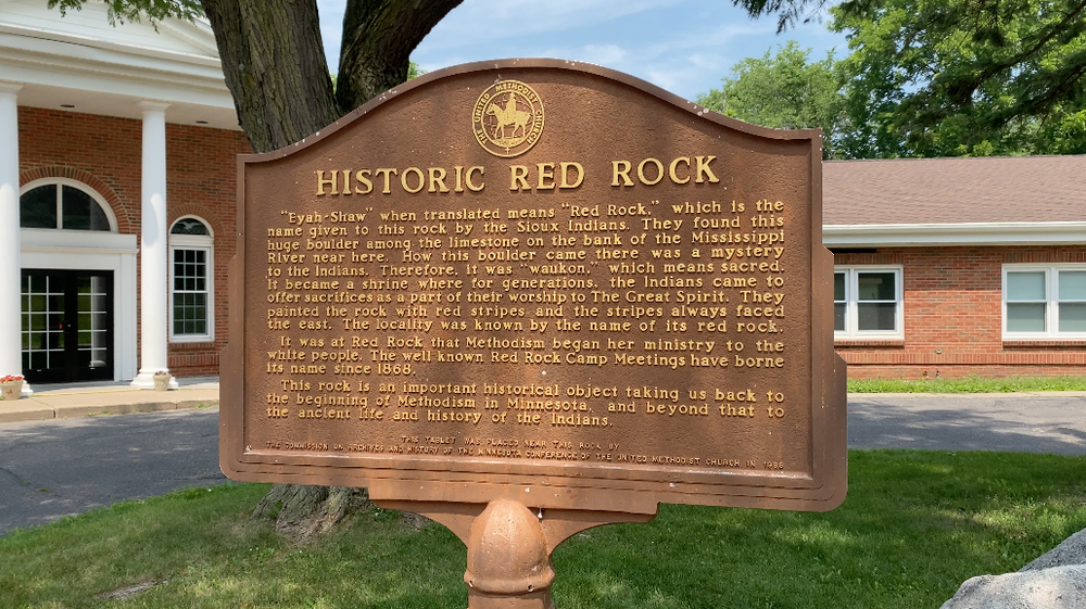 The red rock historical marker