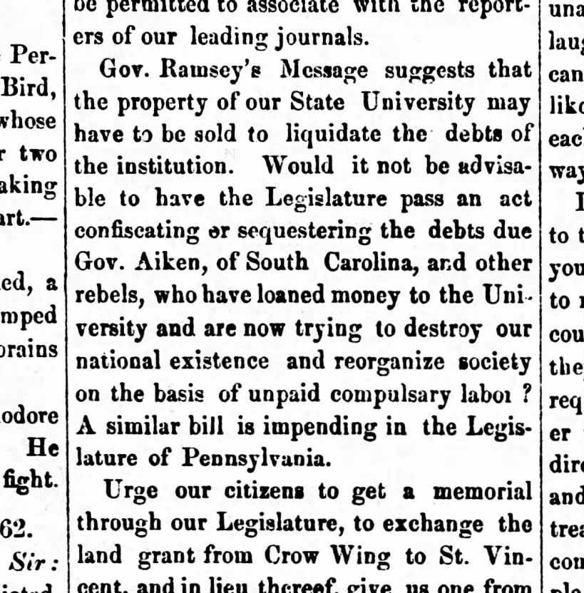 Slavery's Reach to the University of Minnesota